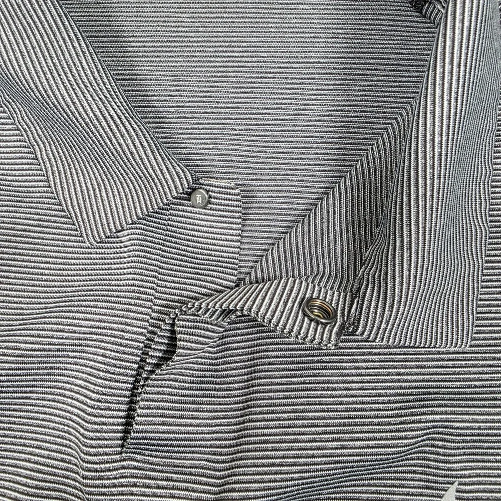 Nike Tiger Woods Collection TW Control Stripe Polo Mens M Gray 648719-010 Golf